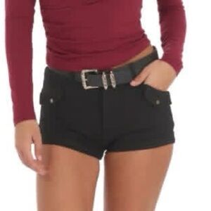 Lucy in the Sky Black High Waist Women's Shorts